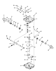 Steering Assembly Diagram and Parts List for Z-FORCES48LP 17AP5BHB-17AP5BHB710 Cub Cadet Lawn Tractor